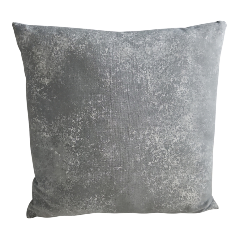NEW: Gray & White Splatter Print Cotton Throw Pillow